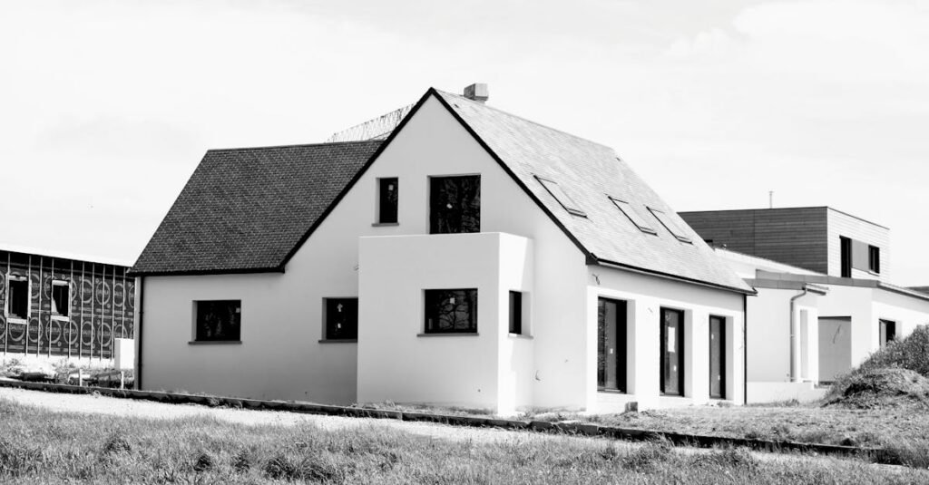 Modern new-build house on a UK development