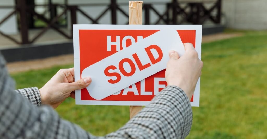Sold sign outside a UK property