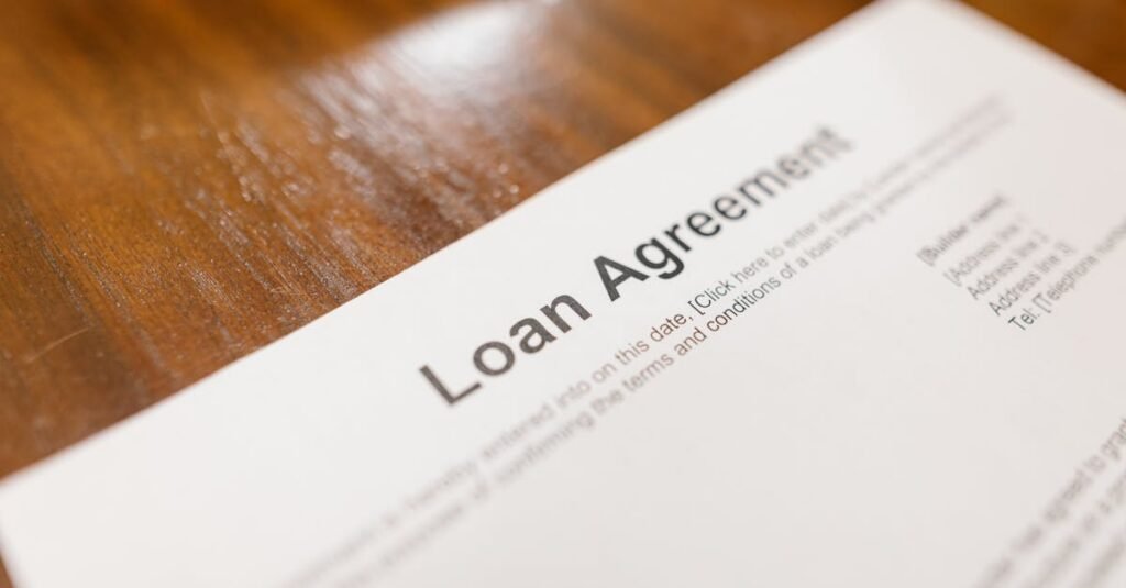 Mortgage application paperwork on a desk
