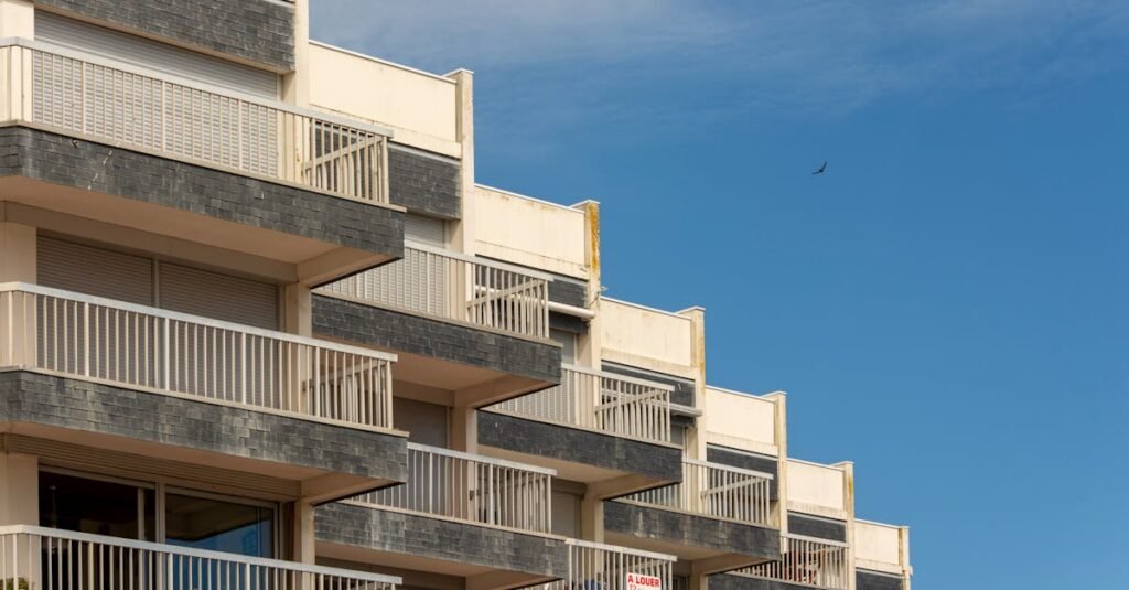 Modern rental apartment with balcony