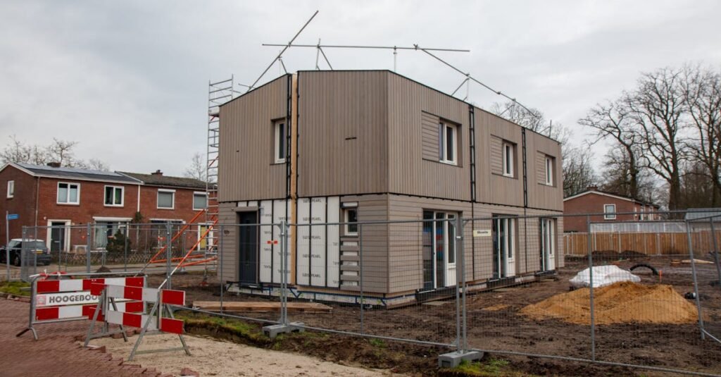 New-build housing development in the UK