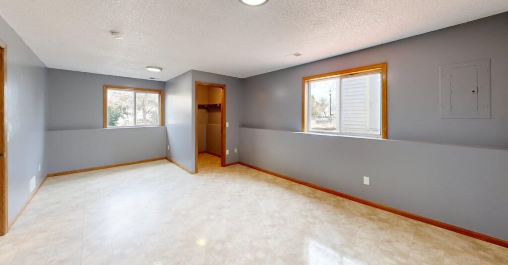 Interior of a shared house with multiple rooms
