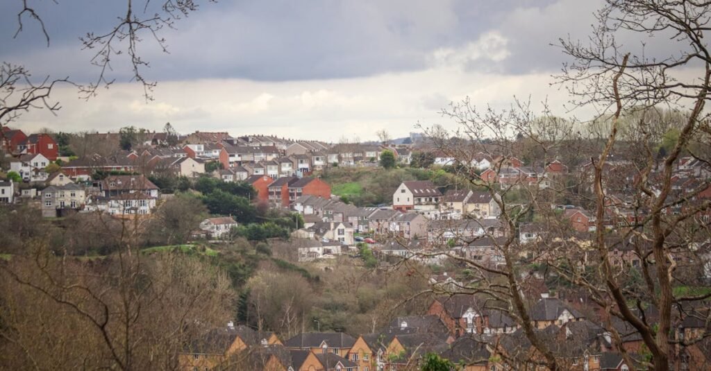 Semi-detached house on a UK residential street